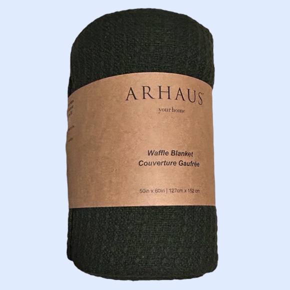 🤍 2 for $75 🤍 ARHAUS Waffle Weave Knit Throw Blanket 100% Cotton - Picture 1 of 4